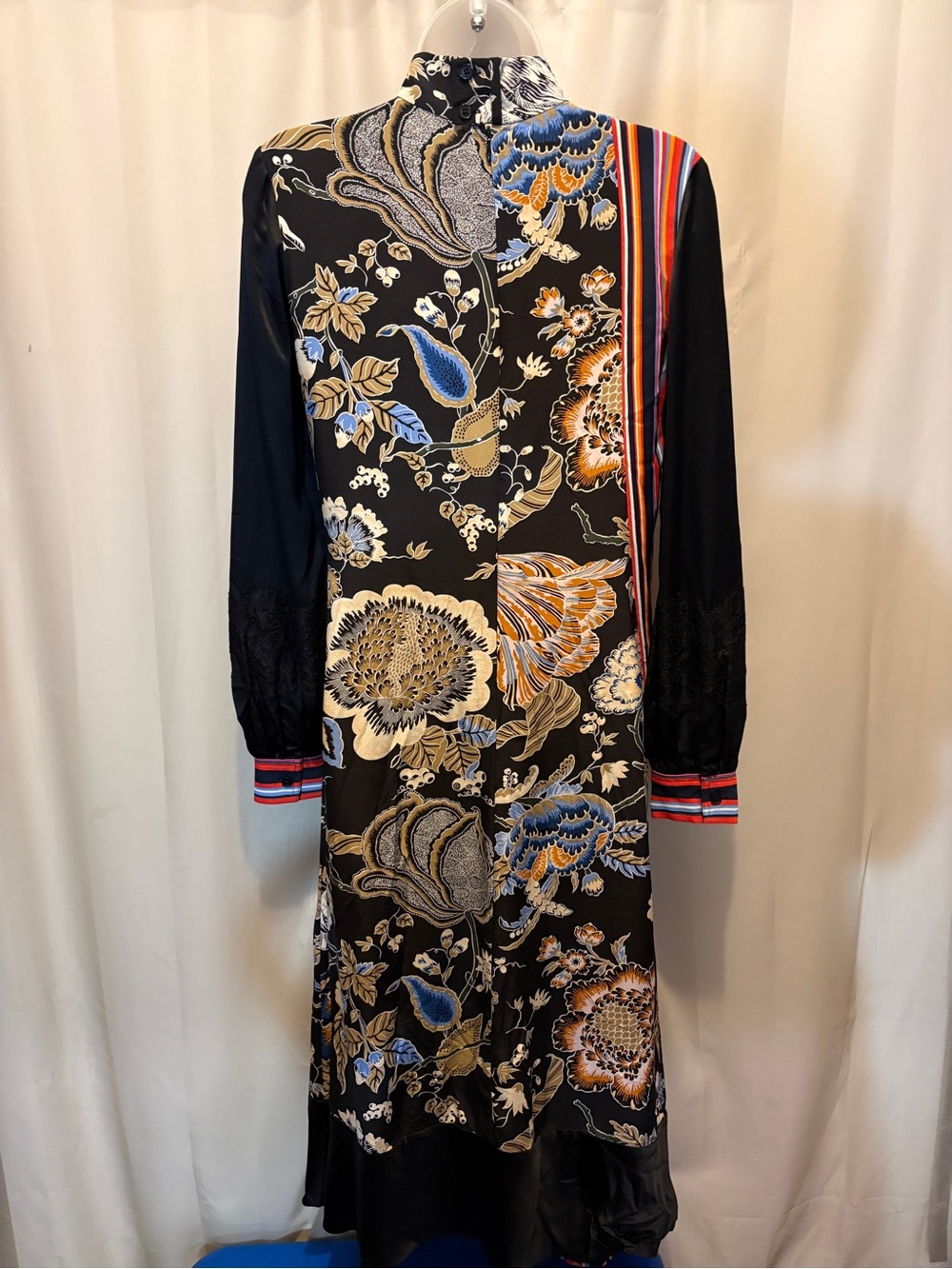 Tory Burch Delilah Silk Midi Dress Size 4 - Picture 7 of 12